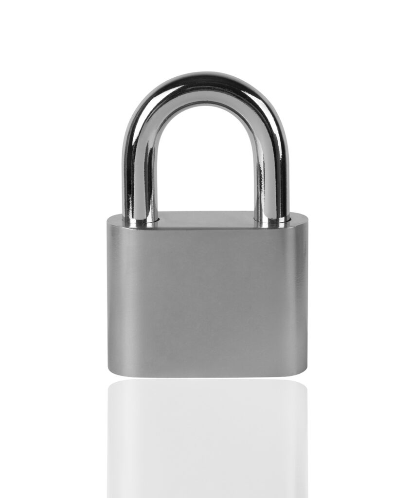 metal padlock on white background 2026 01 05 23 10 23 utc
